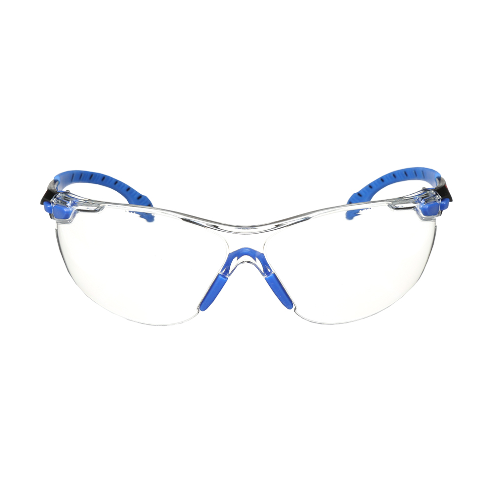 3M Solus 1000-Series S1101SGAF Blue/Black Clear Anti-Fog and Anti-Scratch Scotchgard Protector Safety Glasses from Columbia Safety